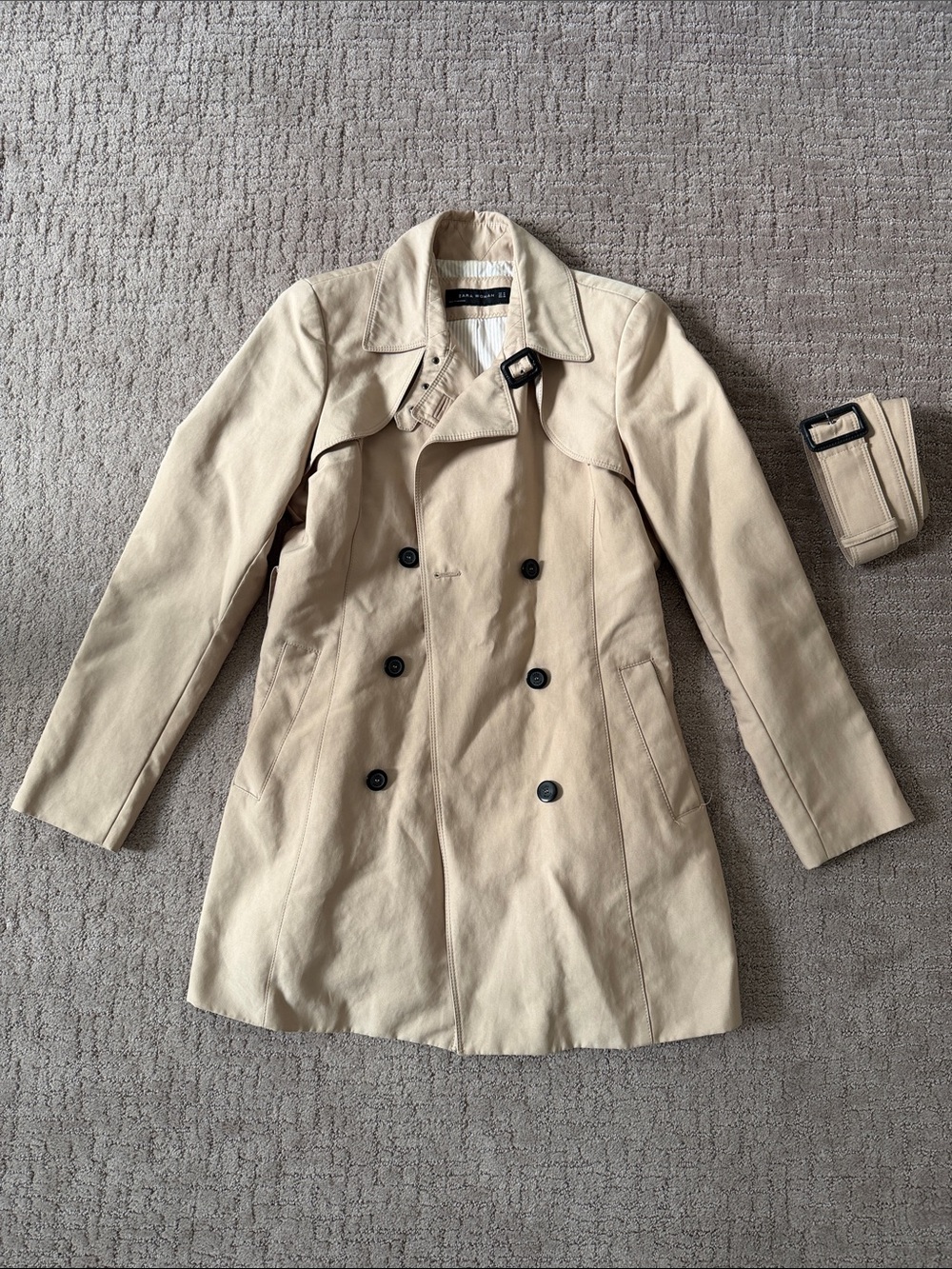 Zara Woman Light Beige Trench Coat